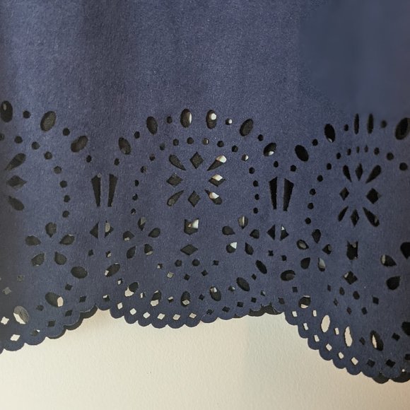 Devoted Luxury Apparel Blue Faux Suede Dress EUC - Picture 8 of 9